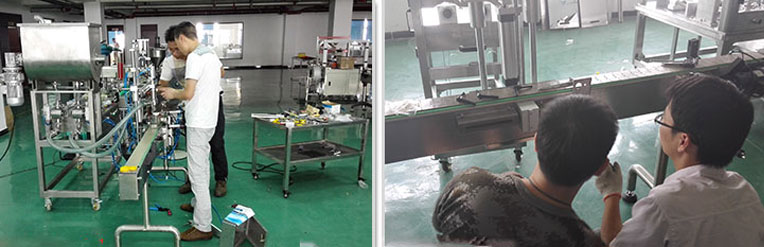 雙頭臥式攪拌醬料灌裝機