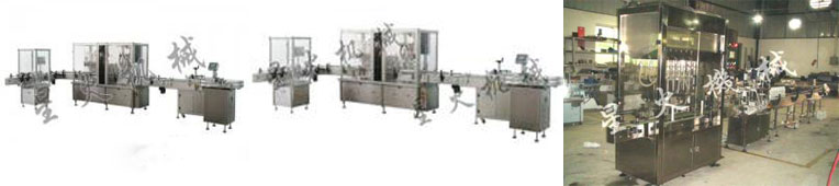 清瓶灌裝旋蓋貼標生產線