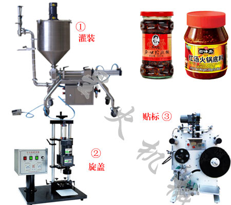辣椒醬-牛肉醬-火鍋底料灌裝生產(chǎn)線