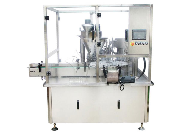 小瓶醫藥粉末灌裝機,全自動粉劑灌裝旋蓋機