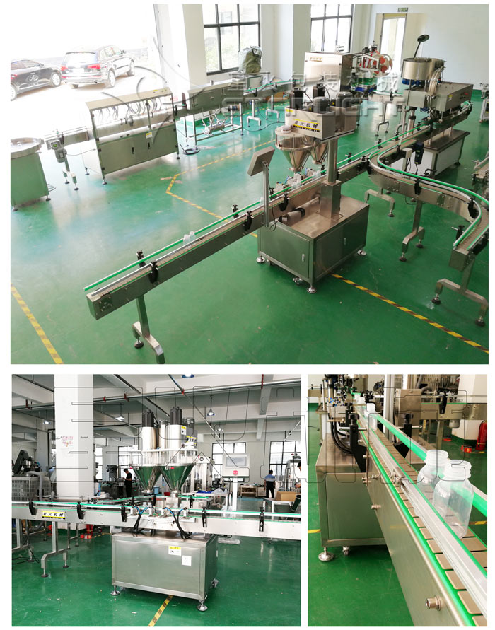 全自動代餐粉灌裝機,代餐奶昔灌裝生產線星火廠房設備實拍圖