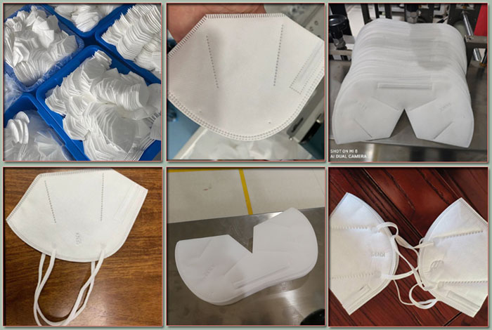 西安口罩生產設備廠家 西安kn95口罩生產設備廠家樣品展示