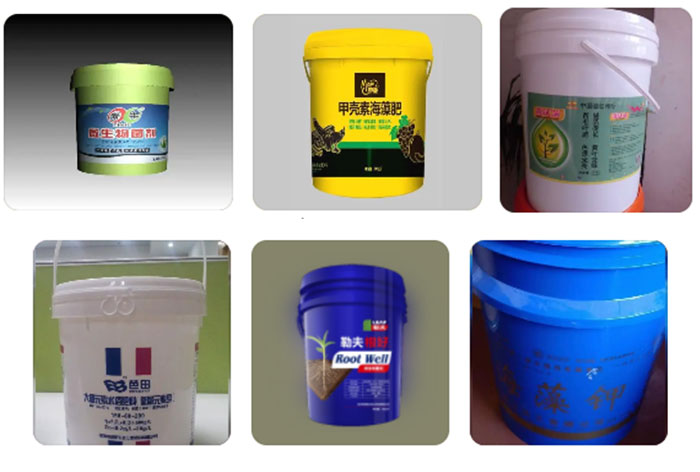 桶裝液體肥料灌裝生產線-25kg液體自動灌裝機生產線樣品展示