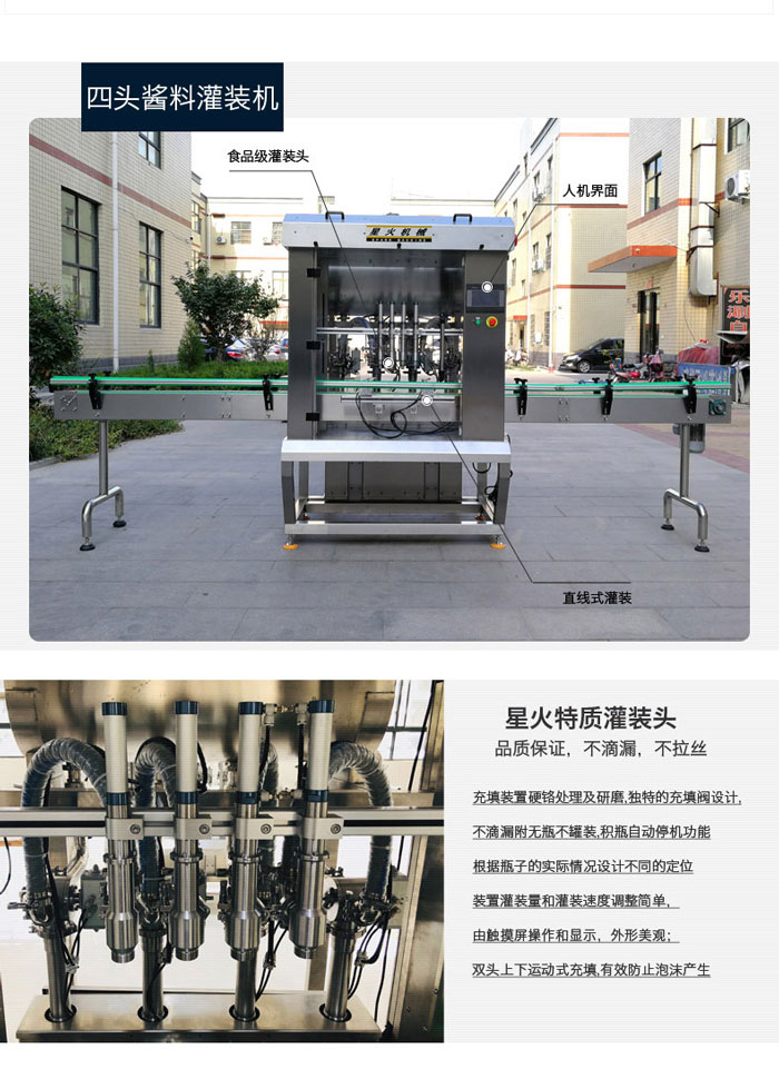 瓶裝果醬灌裝生產線-全自動果醬灌裝機械設備